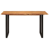 Vidaxl eettafel 140x70x76 cm massief acaciahout
