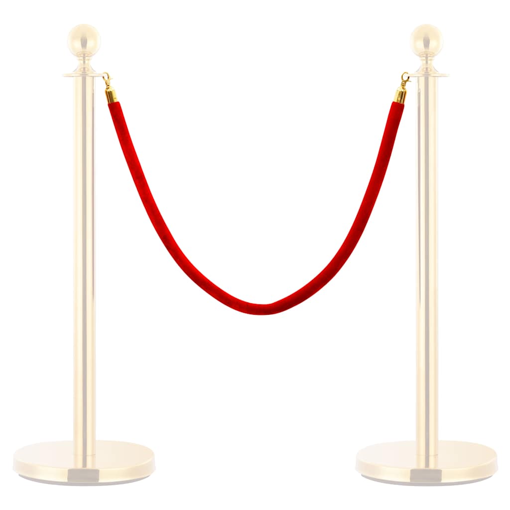 VIDAXL -Verkaufskabel Velvet Rot und Goldfarbe