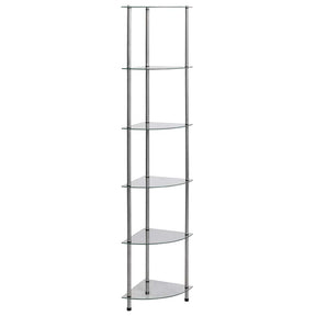 Vidaxl kastje 6-laags 30x30x160 cm gehard glas transparant