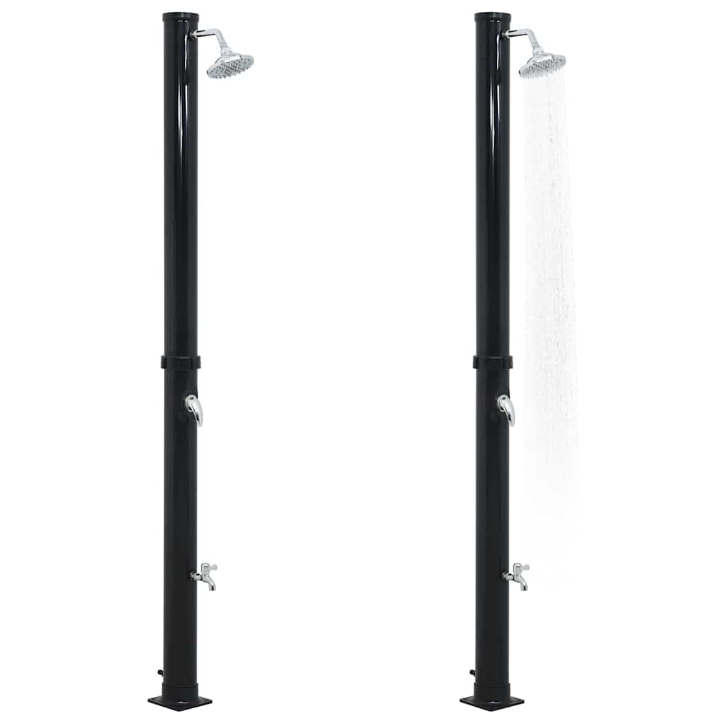 Vidaxl Solardouche 20 l 220 cm schwarz