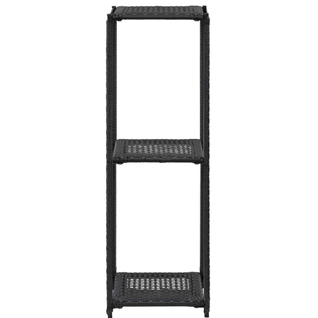 Vidaxl opbergrek 30x30x90 cm poly rattan zwart