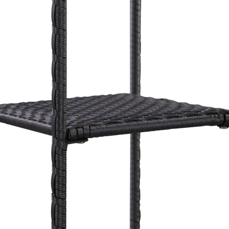 Vidaxl opbergrek 30x30x120 cm poly rattan zwart