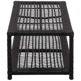 Vidaxl Schuhsofa 80x40x30 cm Poly Rattan Schwarz