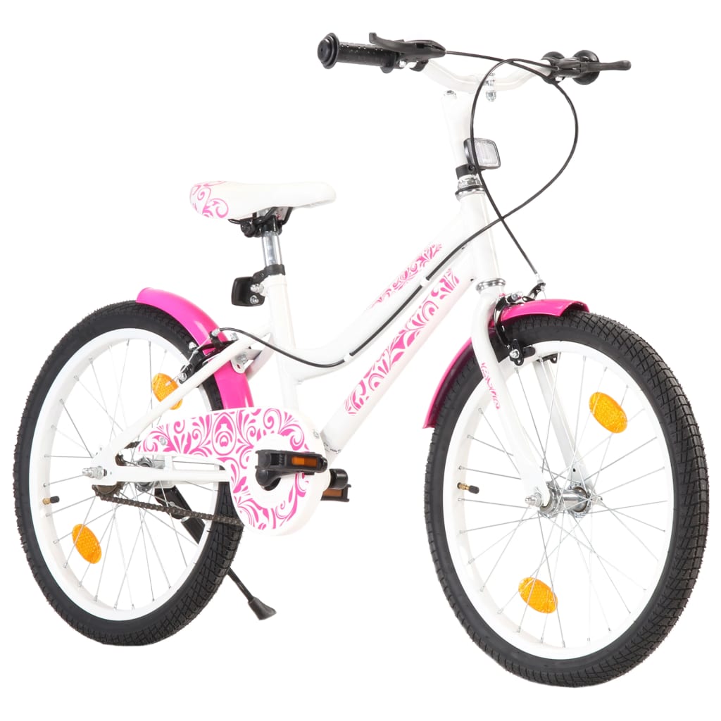 VidaXL Kinderfahrrad 20 Zoll Rosa und Weiß