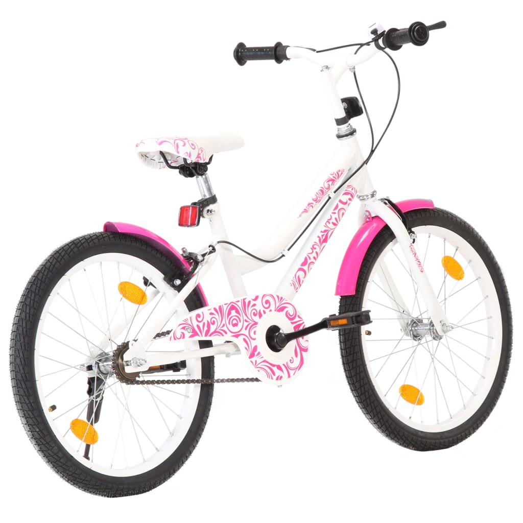 VidaXL Kinderfahrrad 20 Zoll Rosa und Weiß