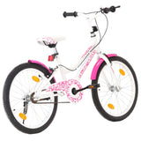 VidaXL Kinderfahrrad 20 Zoll Rosa und Weiß
