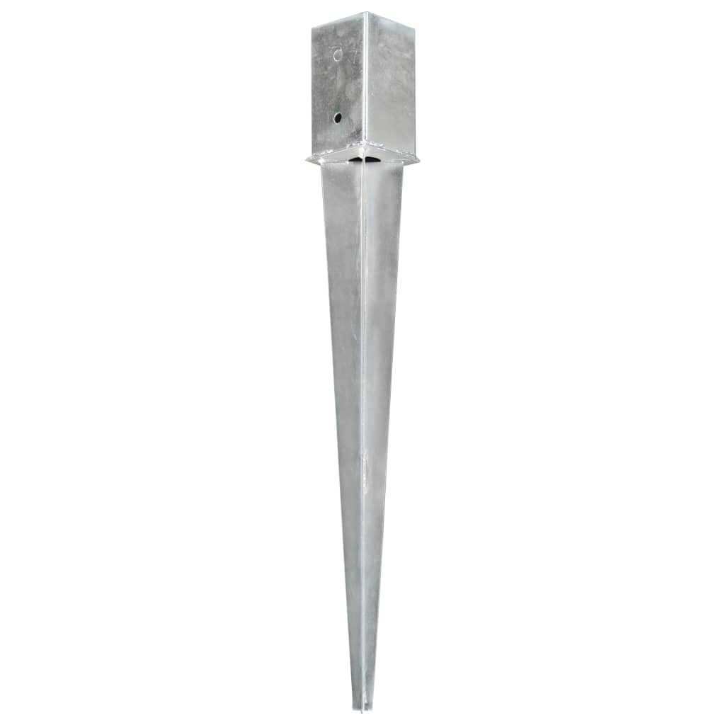 Vidaxx Erdnägel 12 Stück 8x8x76 cm verzinkter Stahl silberfarben