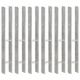 Vidaxl gemahlene Anker 6 Stcs 7x6x60 cm verzinkter Stahl Silberfarben