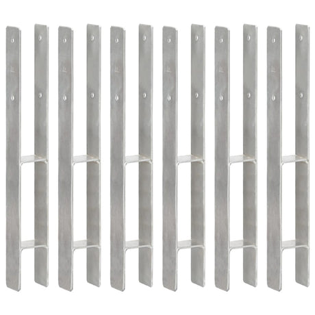 Vidaxl gemahlene Anker 6 Stcs 7x6x60 cm verzinkter Stahl Silberfarben