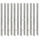 Vidaxl gemahlene Anker 6 Stcs 7x6x60 cm verzinkter Stahl Silberfarben