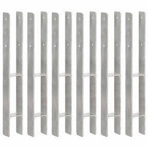Vidaxl gemahlene Anker 6 Stcs 7x6x60 cm verzinkter Stahl Silberfarben