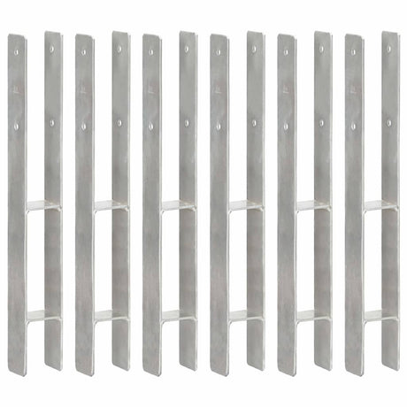 Vidaxl gemahlene Anker 6 Stcs 7x6x60 cm verzinkter Stahl Silberfarben