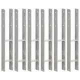 Vidaxl gemahlene Anker 6 Stcs 8x6x60 cm verzinkter Stahl Silberfarben
