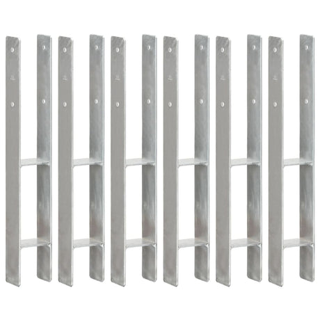 Vidaxl gemahlene Anker 6 Stcs 8x6x60 cm verzinkter Stahl Silberfarben