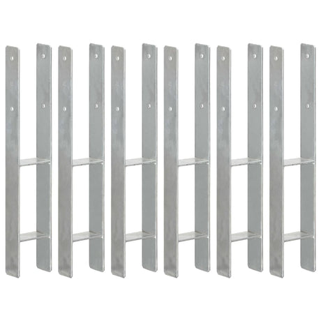 Vidaxl gemahlene Anker 6 Stcs 9x6x60 cm verzinkter Stahl Silber gefärbt