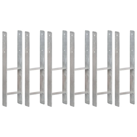 Vidaxl gemahlene Anker 6 ST 14x6x60 cm verzinkter Stahl Silberfarben