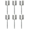Vidaxl gemahlene Anker 6 PCs 7x6x30 cm verzinkter Stahl Silberfarben