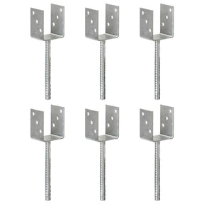 Vidaxl gemahlene Anker 6 PCs 8x6x30 cm verzinkter Stahl Silber gefärbt