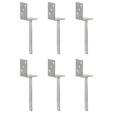 Vidaxl gemahlene Anker 6 PCs 8x6x30 cm verzinkter Stahl Silber gefärbt
