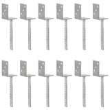 Vidaxl hekankers 12 stuks zilver 8x6x30 cm gegalvaniseerd staal