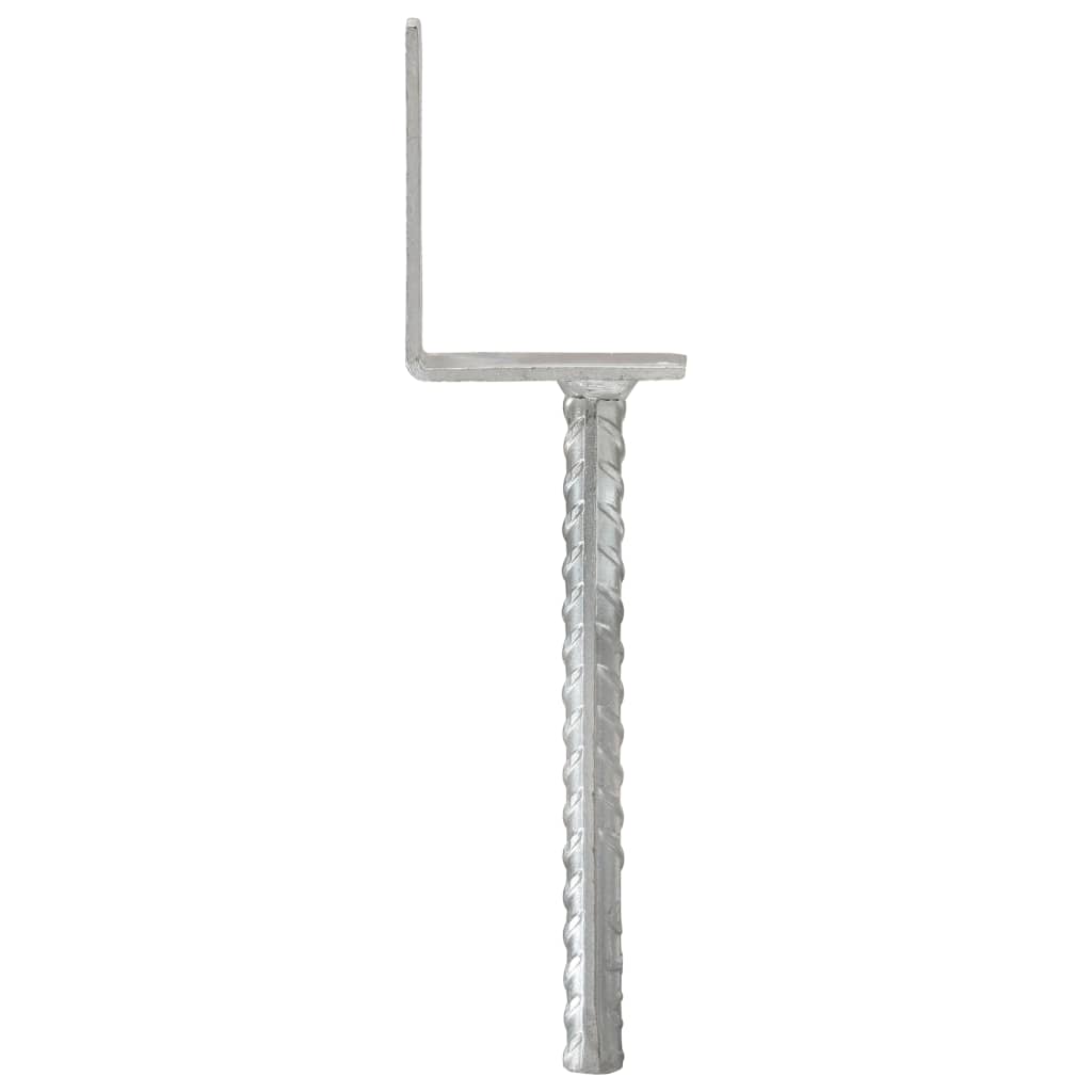 Vidaxl hekankers 12 stuks zilver 8x6x30 cm gegalvaniseerd staal