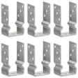 Vidaxl gemahlene Anker 6 PCs 8x6x15 cm verzinkter Stahl Silber gefärbt
