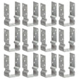 Vidaxl grondankers 12 st 8x6x15 cm gegalvaniseerd staal zilverkleurig