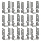 Vidaxl grondankers 12 st 8x6x15 cm gegalvaniseerd staal zilverkleurig