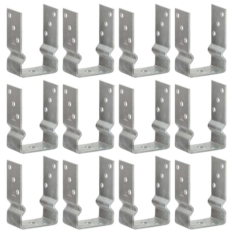 Vidaxl grondankers 12 st 9x6x15 cm gegalvaniseerd staal zilverkleurig