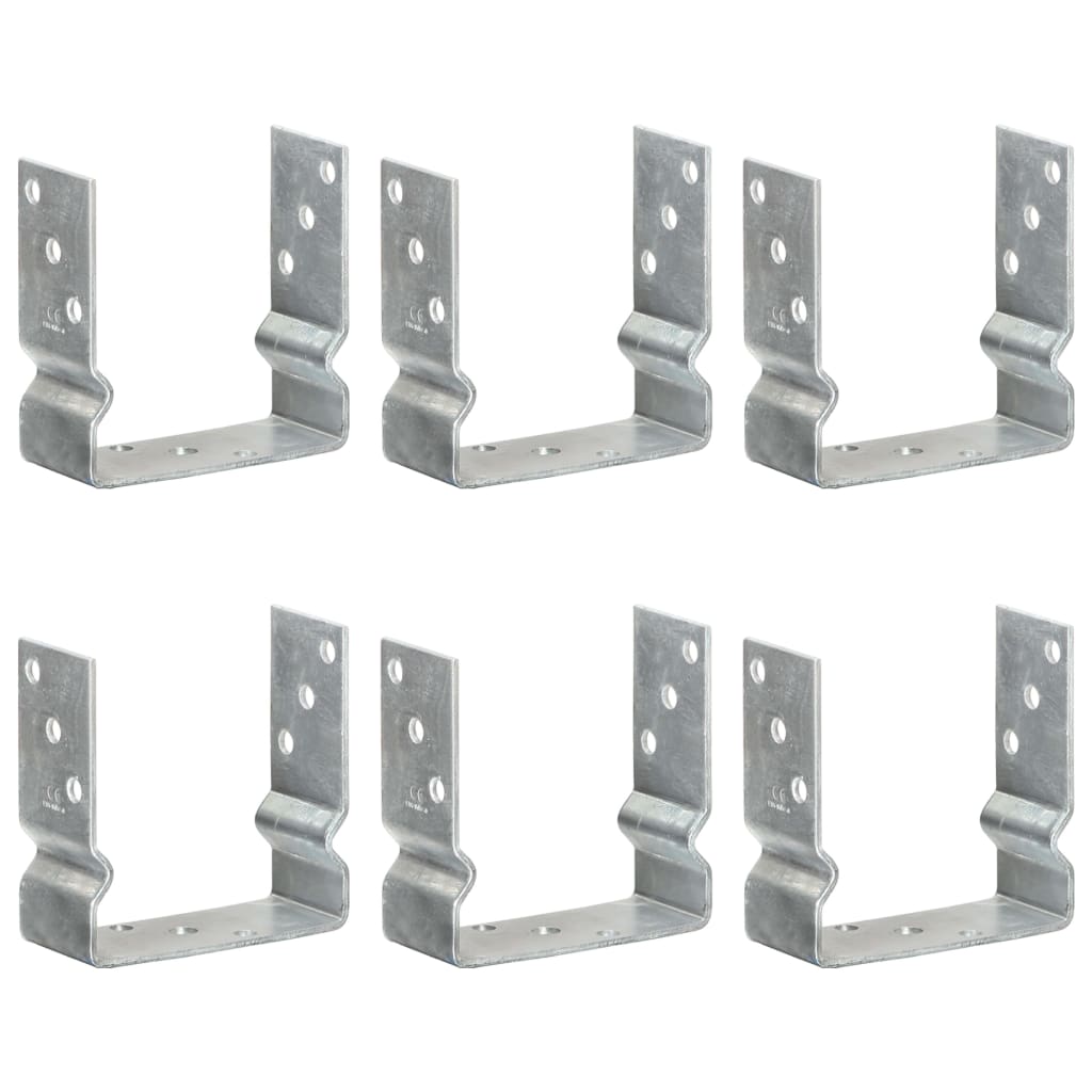 Vidaxl gemahlene Anker 6 ST 14x6x15 cm verzinkter Stahl Silberfarben