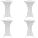 VIDAXL Standtischabdeckung 4 ST Stretch Ø60 cm Weiß