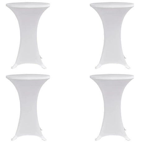 VIDAXL Standtischabdeckung 4 ST Stretch Ø60 cm Weiß