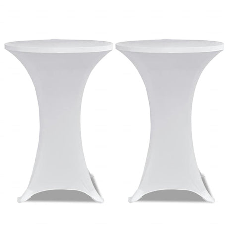 VIDAXL Standtischabdeckung 4 ST Stretch Ø60 cm Weiß