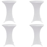 VIDAXL Standtischabdeckung 4 ST Stretch Ø70 cm Weiß