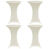 VidaXL Stehtischhusse 4 Stk. Stretch Ø70 cm Creme