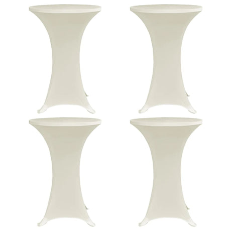 VidaXL Stehtischhusse 4 Stk. Stretch Ø70 cm Creme
