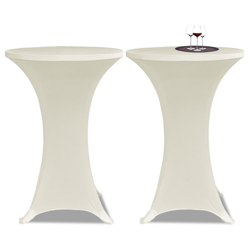 Vidaxx Stehtischhusse 4 Stk. Stretch ø70 cm creme