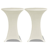 VidaXL Stehtischhusse 4 Stk. Stretch Ø70 cm Creme