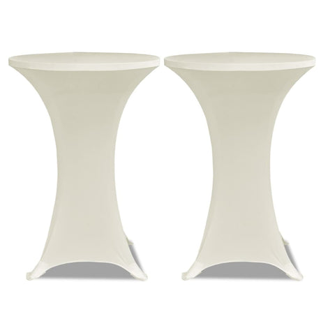 VidaXL Stehtischhusse 4 Stk. Stretch Ø70 cm Creme