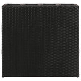 Vidaxl -Pflanzer mit 4 Pots 2 PCs Poly Rattan Schwarz angehoben