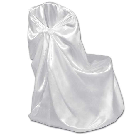 VidaXL Stuhlhusse für Hochzeit 12 Stück weiß