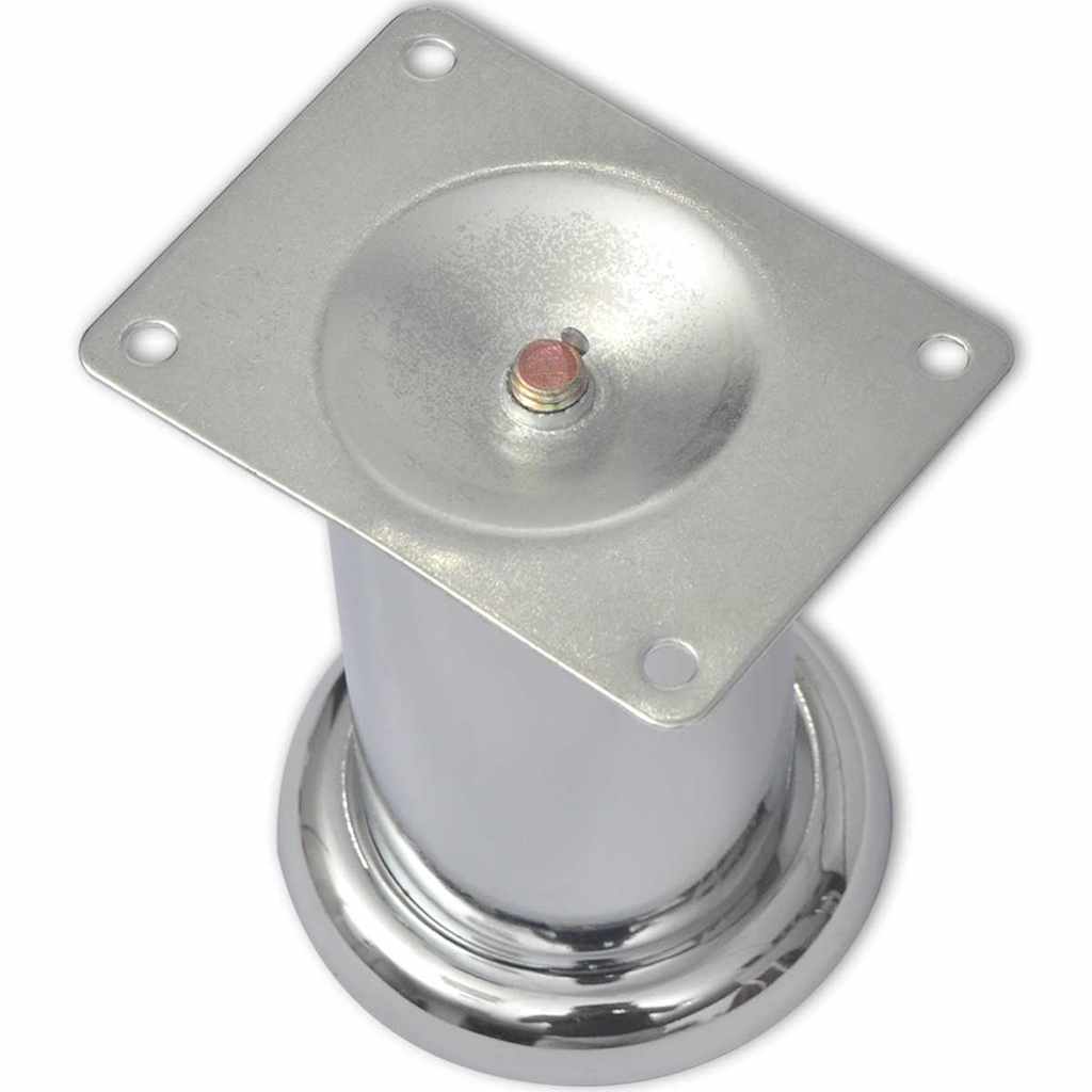 Vidaxl bankpoten rond 8 st 60 mm chroomkleurig
