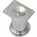 Vidaxl bankpoten rond 8 st 60 mm chroomkleurig