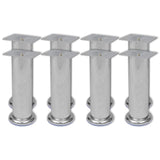 Vidaxl bankpoten rond 8 st 180 mm chroomkleurig