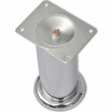 Vidaxl bankpoten rond 8 st 180 mm chroomkleurig
