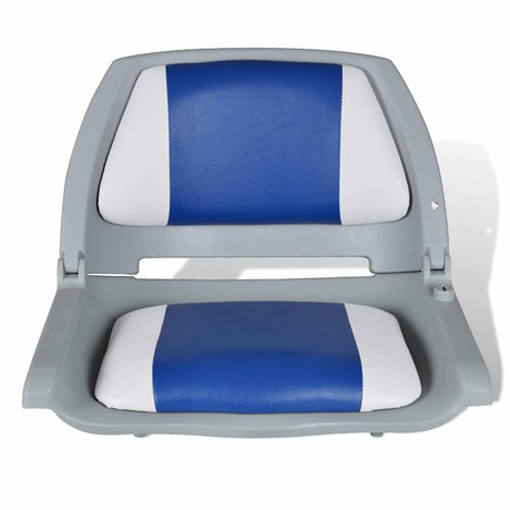VidaXL Bootsstühle 2 Stk. klappbare Rückenlehne 41x51x48 cm blau weiß
