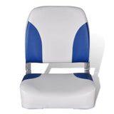 VidaXL Bootsstühle 2 Stk. klappbare Rückenlehne 41x36x48 cm blau weiß