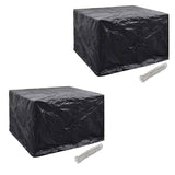 Vidaxl tuinmeubelhoezen poly rattan 2 st 4-persoons 113x113 cm