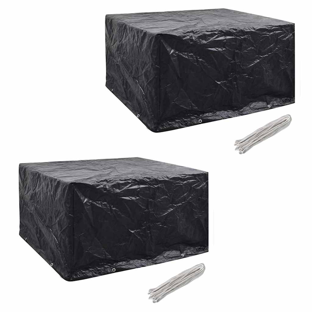 Vidaxl tuinmeubelhoezen poly rattan 2 st 6-persoons 172x113 cm