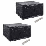 Vidaxl tuinmeubelhoezen poly rattan 2 st 6-persoons 172x113 cm